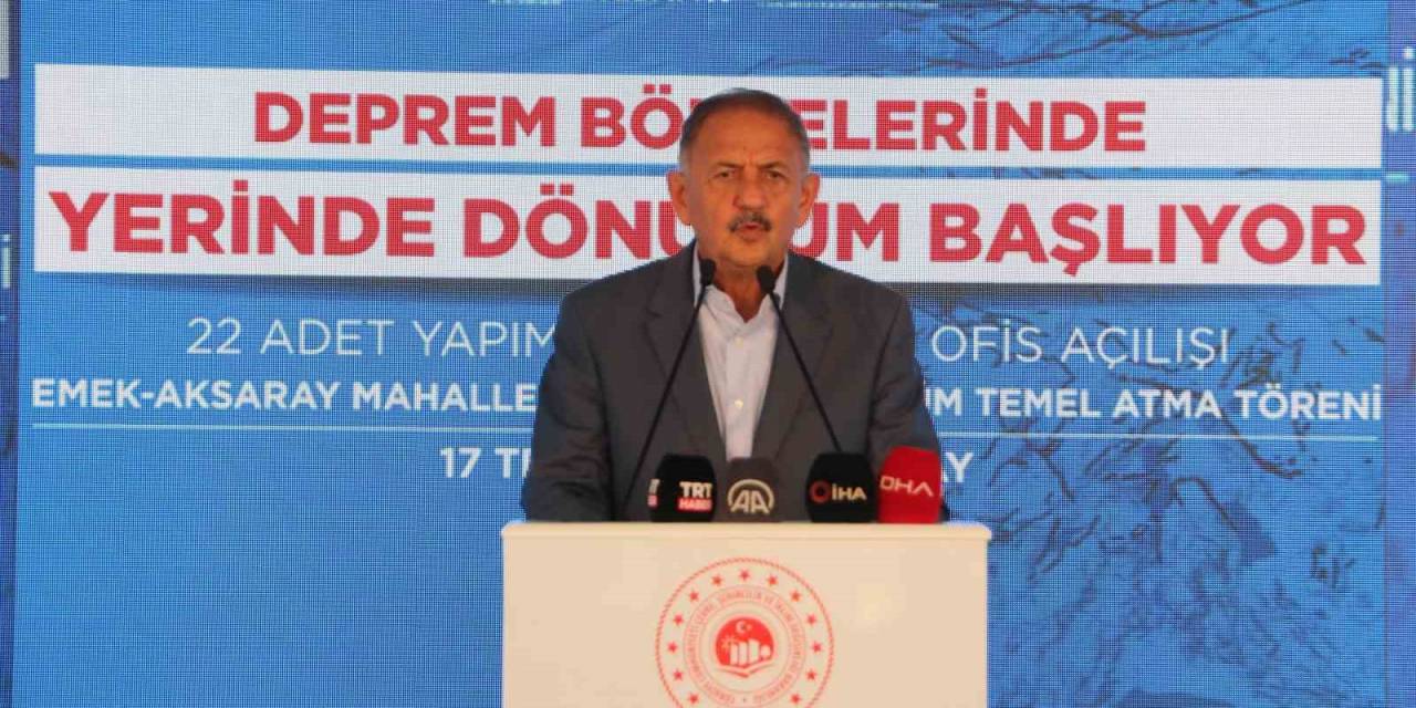 Bakan Özhaseki: “yerinde Dönüşüm Projesine E-devlet Üzerinden Son Bir Saat İçerisinde Tam Bin 200 Başvuru Oldu”