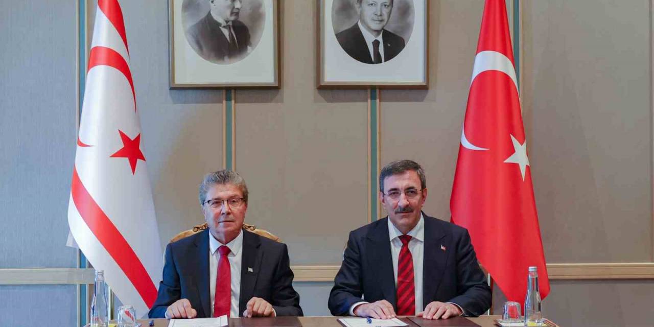 Cumhurbaşkanı Yardımcısı Yılmaz, Kktc Başbakanı Üstel İle Bir Araya Geldi