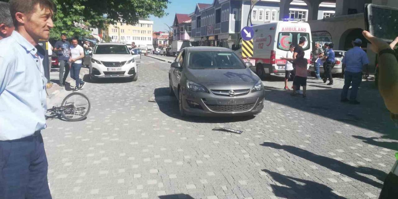 Otomobilin Çarptığı Bisiklet Sürücüsü Yaralandı