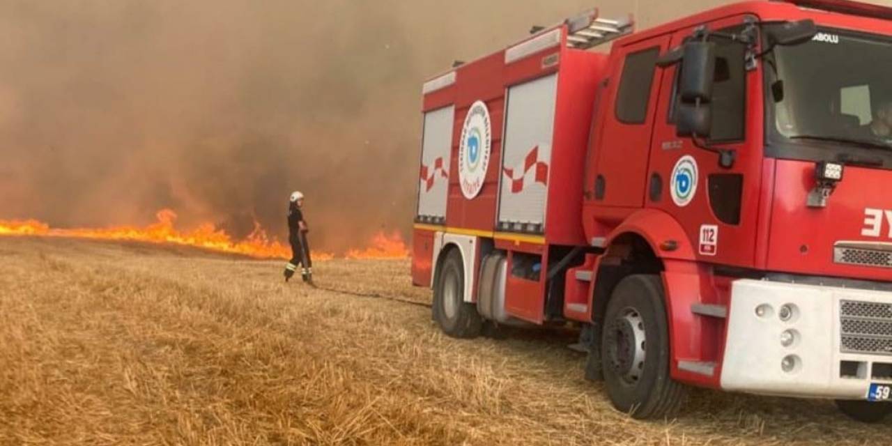 Hayrabolu’da Buğday Ekili Alan Yandı