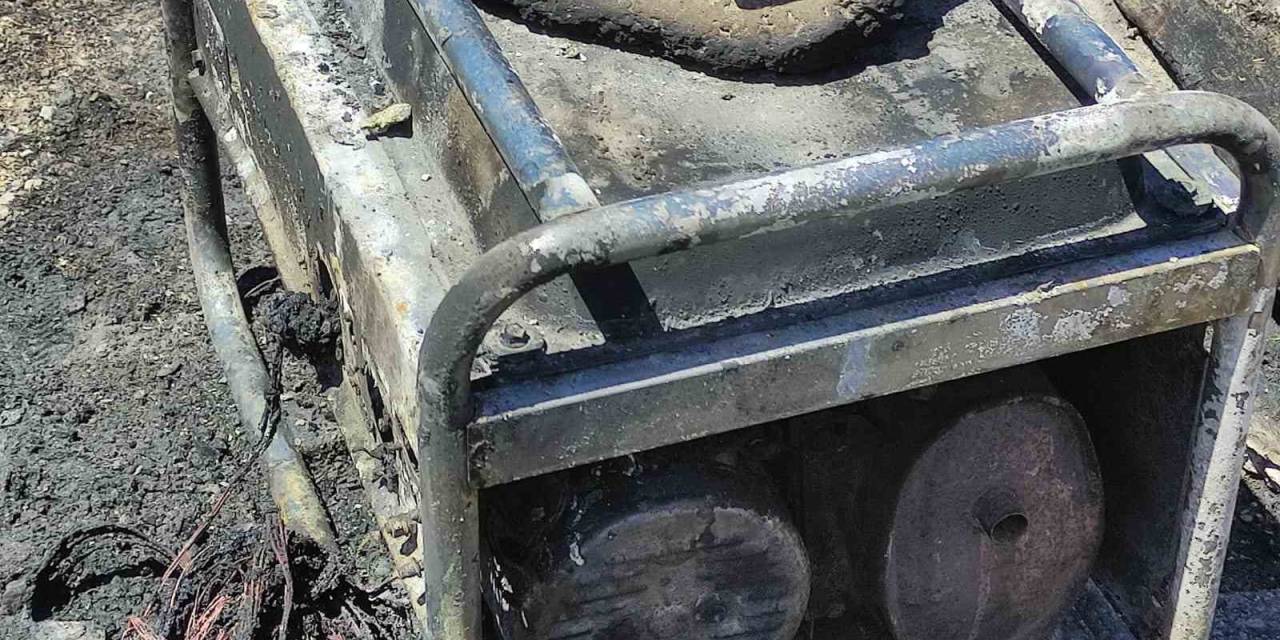 Jeneratörden Sıçrayan Alevler Arpa Tarlasını Sardı