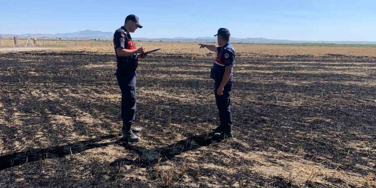 Anız Yakan Çiftçiye Jandarma Baskını