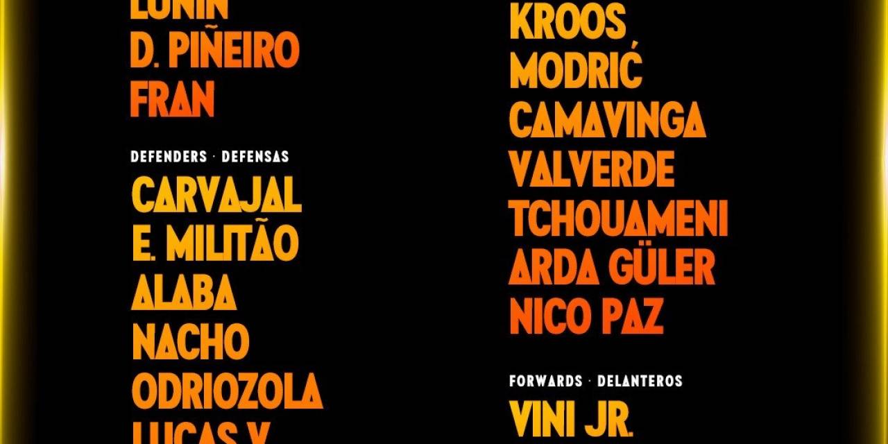 Real Madrid’in Abd Hazırlık Kampı Kadrosu Belli Oldu