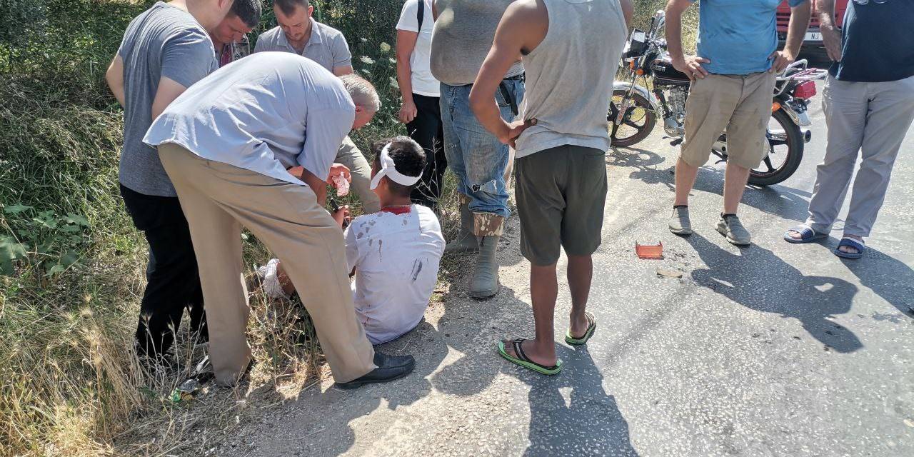Erdek’te Trafik Kazasında Motosiklet Sürücüsü Yaralandı