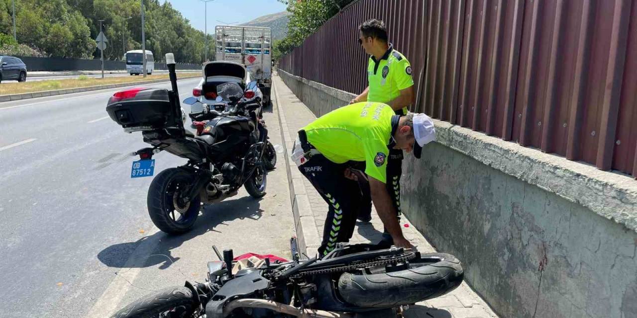 Söke’de Motosiklet, Tüp Kamyonuna Çarptı: 1 Yaralı