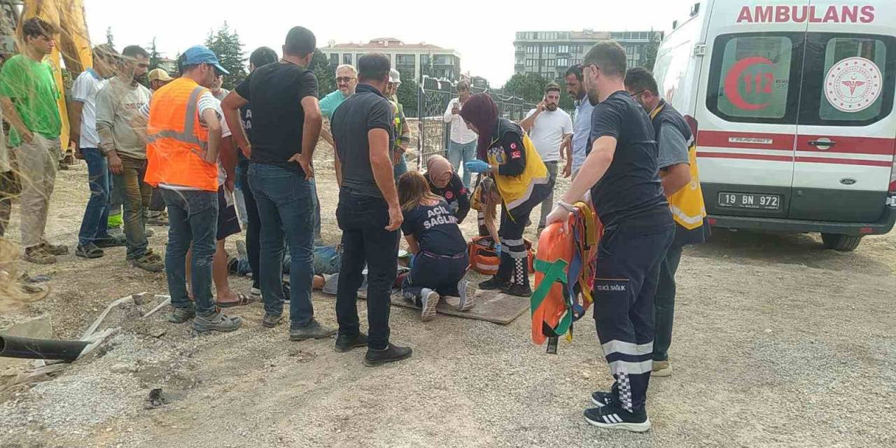 İnşaatın 1. Katından Düşen İşçi Yaralandı