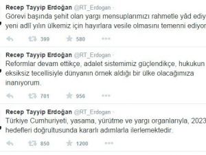 Cumhurbaşkanı Erdoğan’dan Yeni Adli Yıl Mesajı