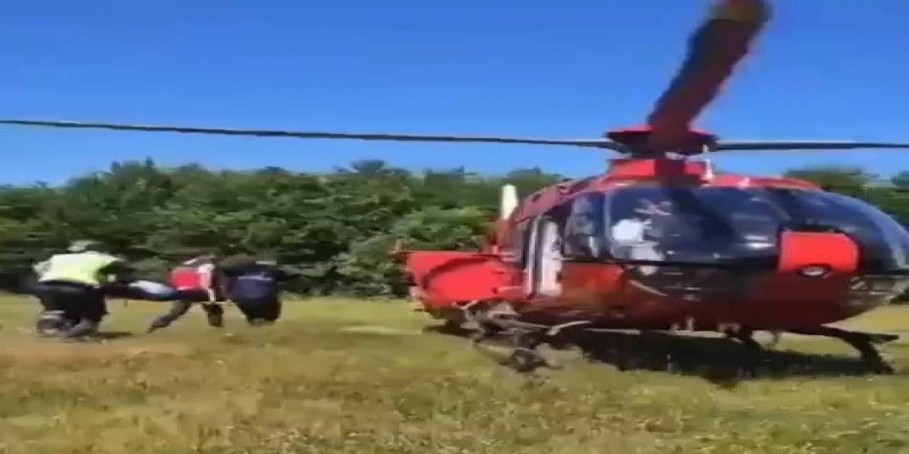 Ambulans Helikopter 90 Yaşındaki Vatandaş İçin Havalandı