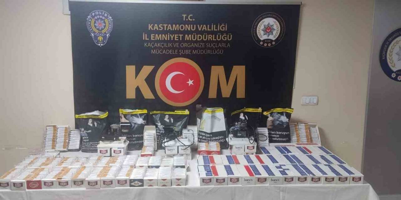 Kastamonu’da 14 Bin 820 Adet Doldurulmuş Makaron Ele Geçirildi