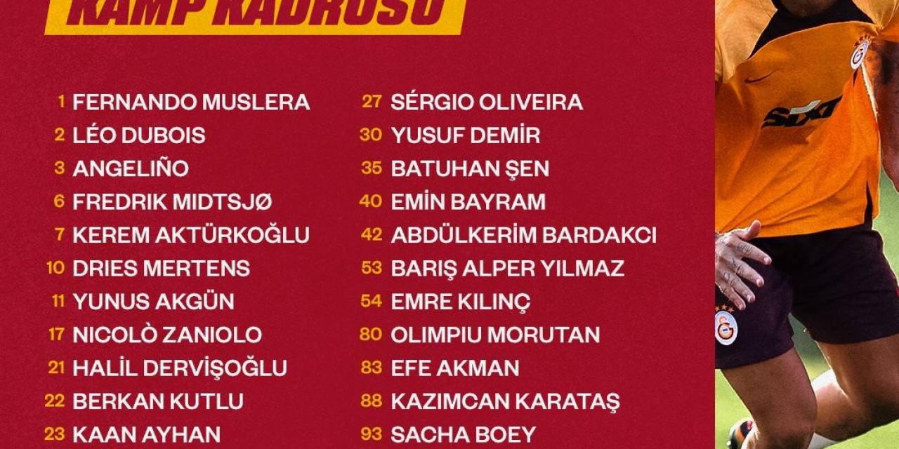 Galatasaray’ın, Zalgiris Vilnius Maçı Kadrosu Belli Oldu