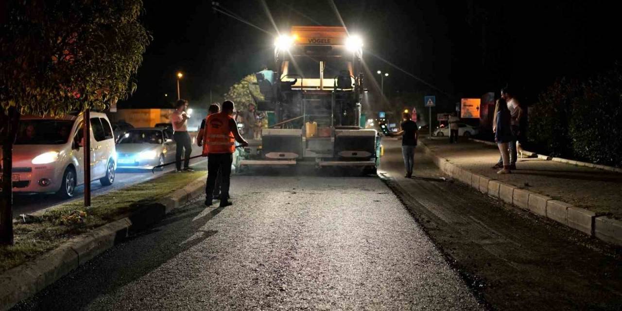 Samsun Büyükşehir Belediyesi’nden Gece-gündüz Asfalt Mesaisi