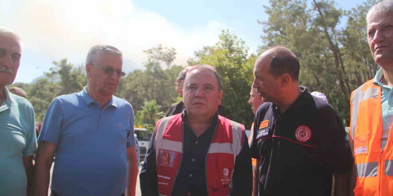 Başkan Böcek: "yanan Alan 180 Hektarı Geçti"