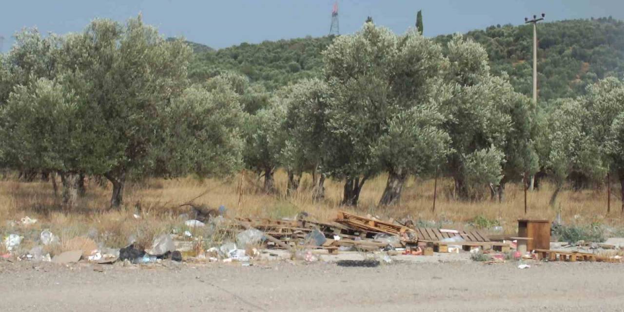 Burhaniye’de Çöplük Yangınına Köpüklü Müdahale