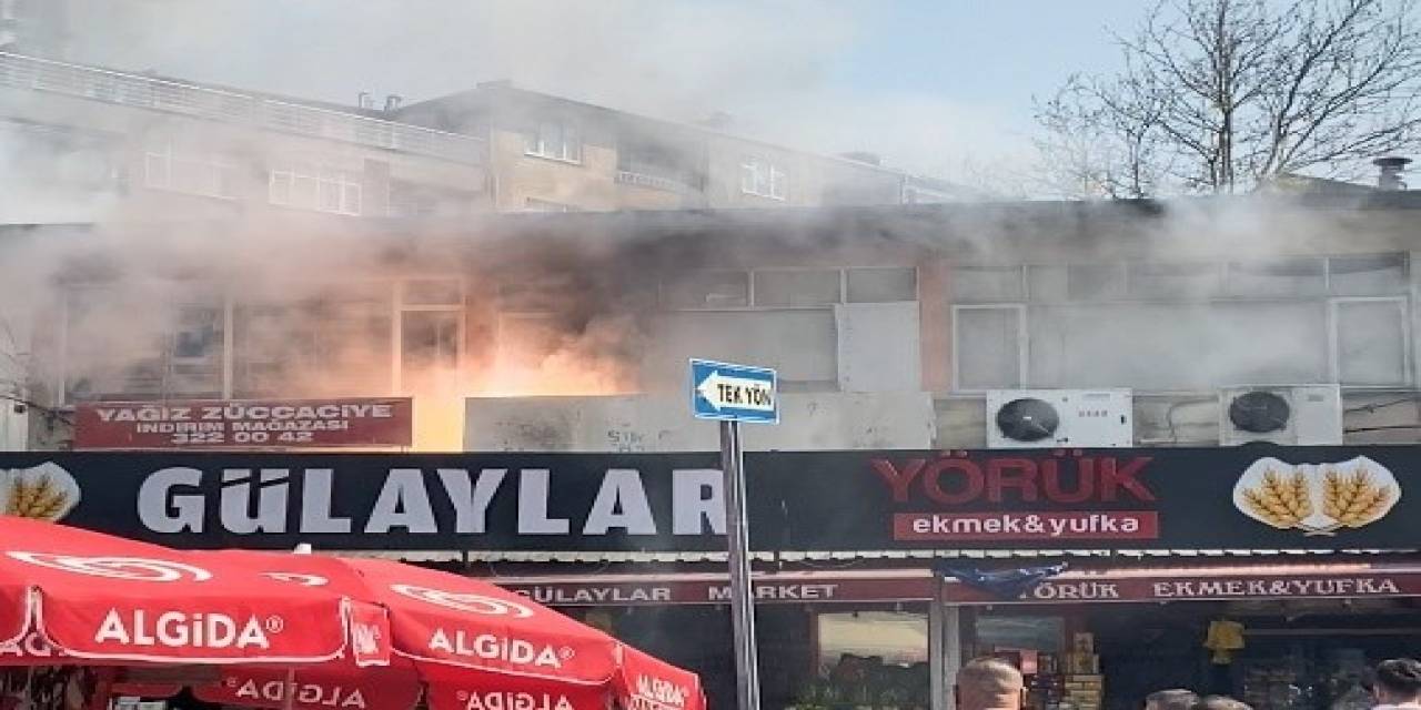 İş Yerindeki Yangın Paniğe Neden Oldu