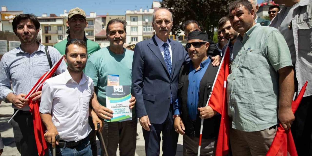 Kurtulmuş’a Erzurum’ Un İlk Engelli Araştırma Raporu Sunuldu