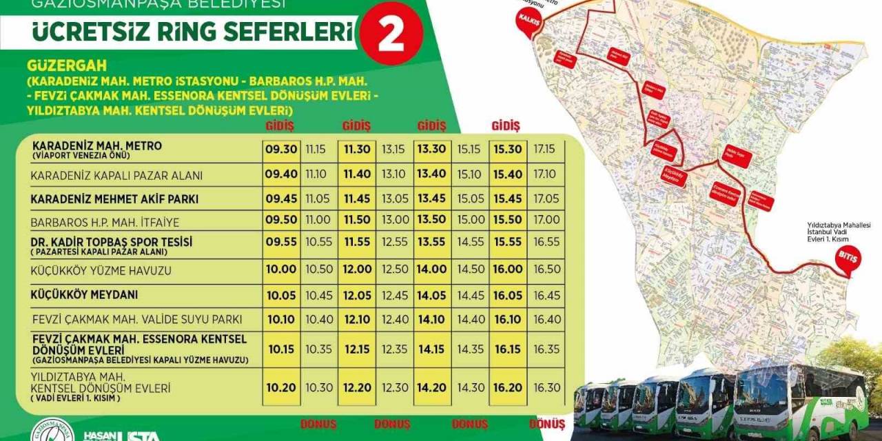 Gaziosmanpaşa’da Ücretsiz Ring Seferlerine Bir Yenisi Daha Eklendi