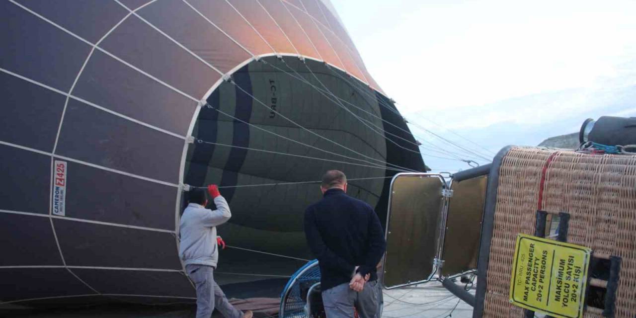 Kapadokya’da Balonlara Rüzgar Engeli