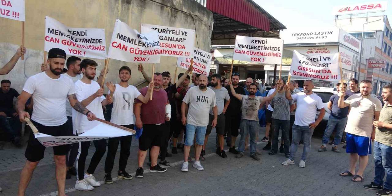 Giresun’da 2 Kişinin Yaralandığı Kavgaya Sanayi Esnafından Tepki