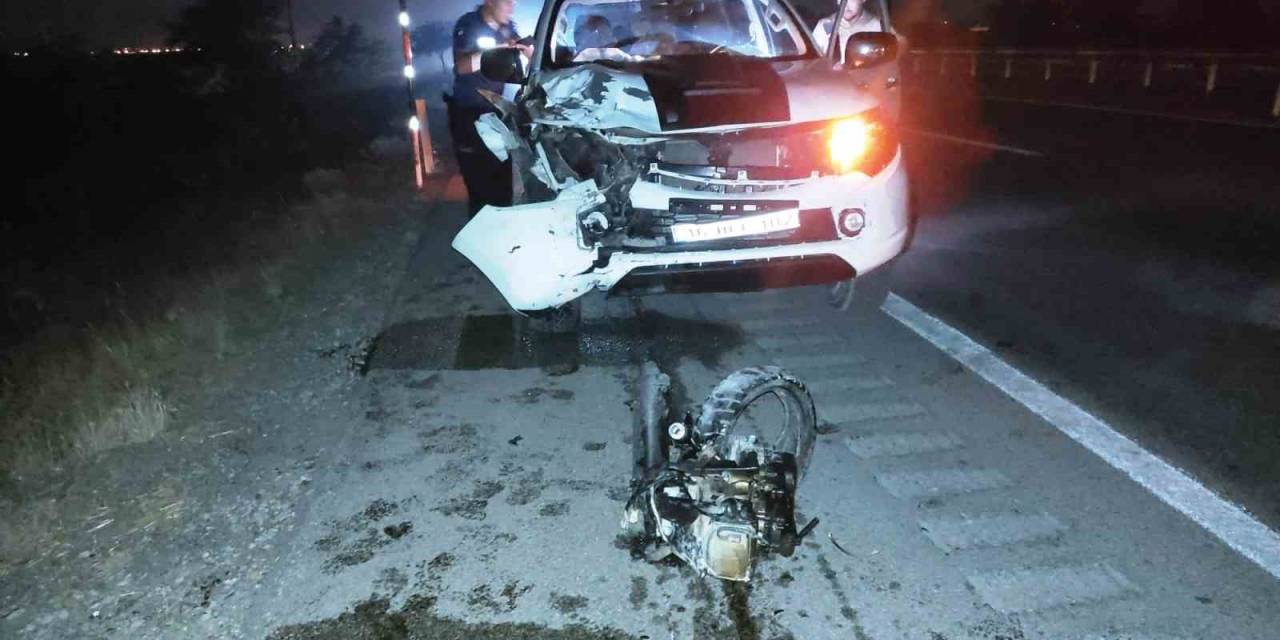 Pikabın Çarptığı Motosikletin Sürücüsü Hayatını Kaybetti