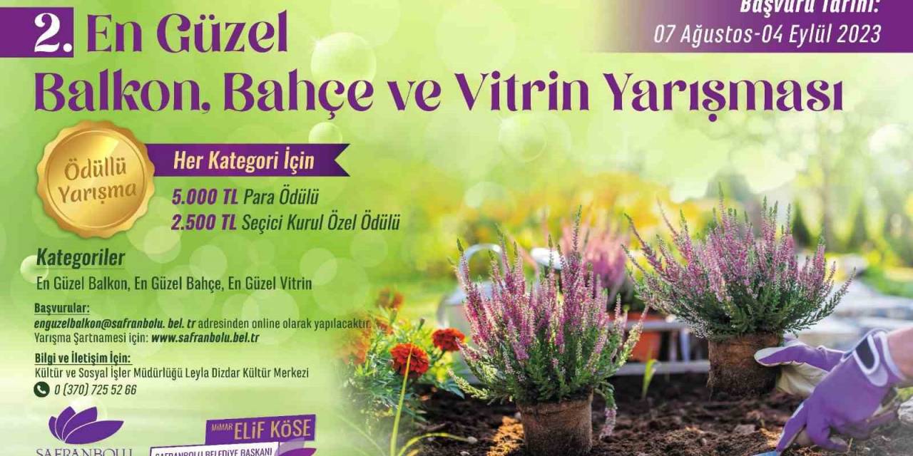 En Güzel Balkon Ve Bahçeye Ödül Verilecek