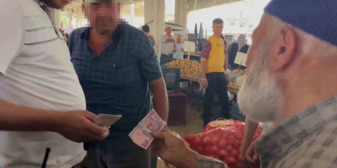 Sahte 10 Bin Tl İle Alışveriş İçin Çıktığı Pazarda Esnafa Yakalandı