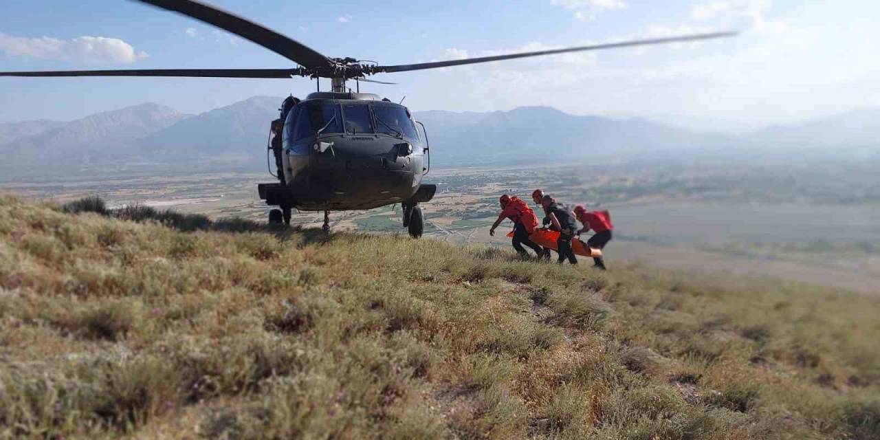 Maden Araştırması Yaparken Yaralanan Jeoloji Mühendisi Helikopterle Kurtarıldı