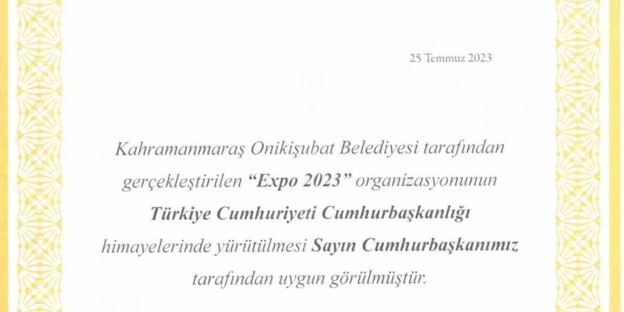 Expo 2023, Cumhurbaşkanlığı Himayesinde Yürütülecek