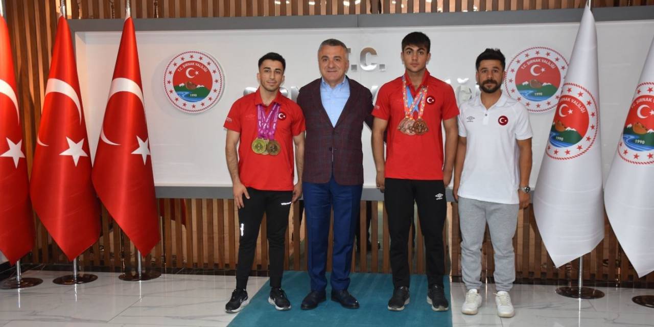 Vali Bilgin, Avrupa Şampiyonu Harun Algül’ü Kabul Etti