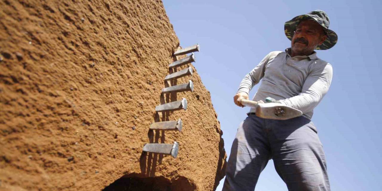 Kavurucu Sıcakta Ekmeklerini Taştan Çıkarıyorlar