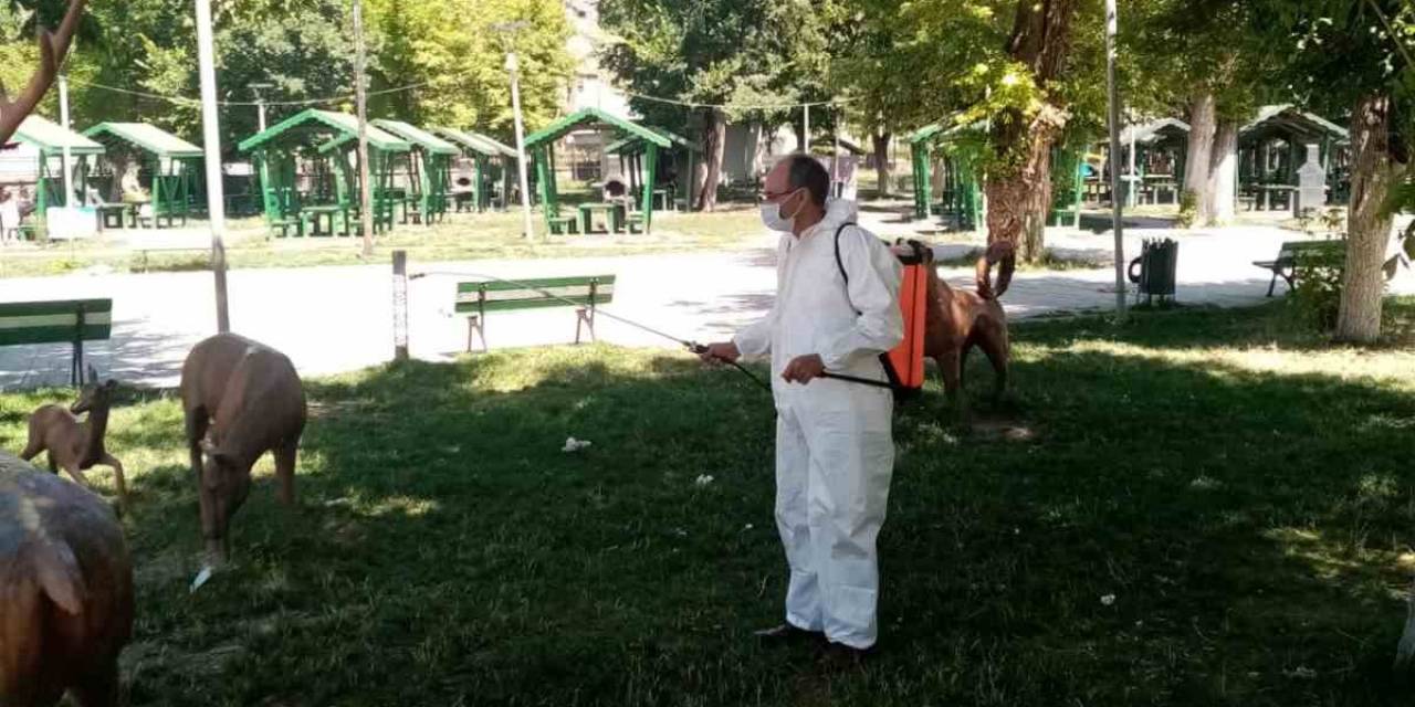 Kars Belediyesi Parka Ve Bahçeleri İlaçlıyor