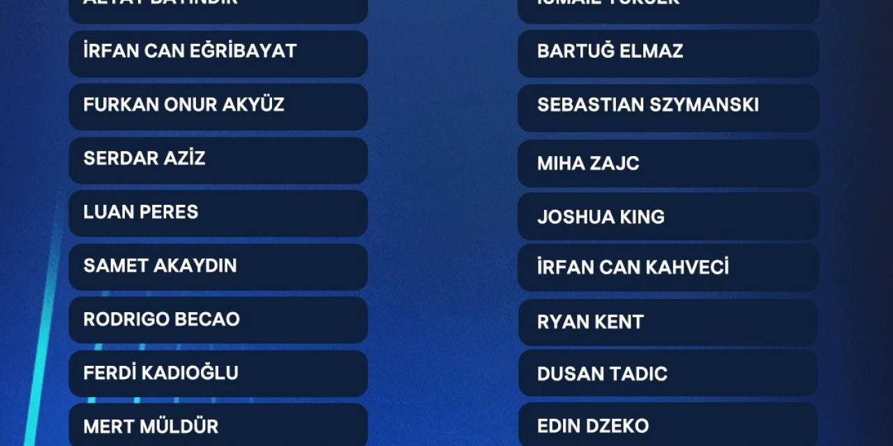 Fenerbahçe’nin Maribor Maçı Kadrosu Belli Oldu