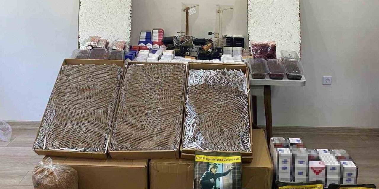 Tekirdağ’da On Binlerce Makaron Ve Tütün Ele Geçirildi