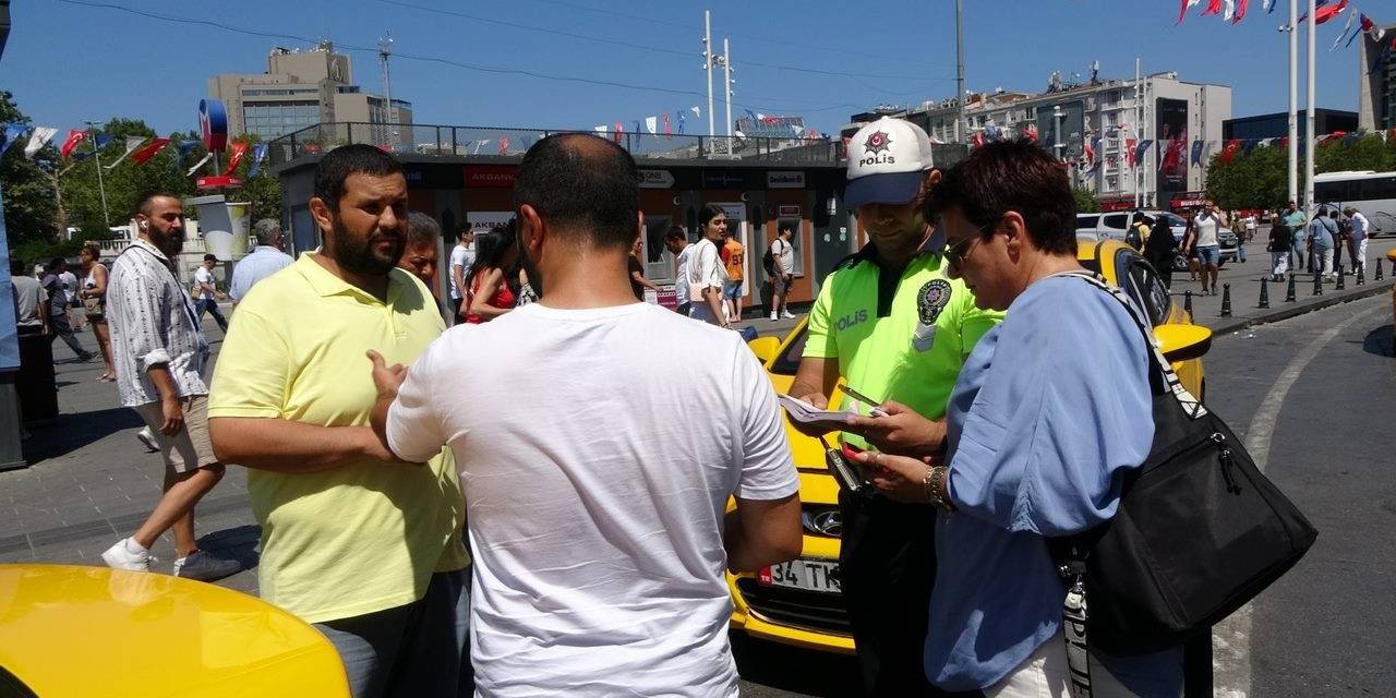 Taksim’de Ticari Taksi Denetimi