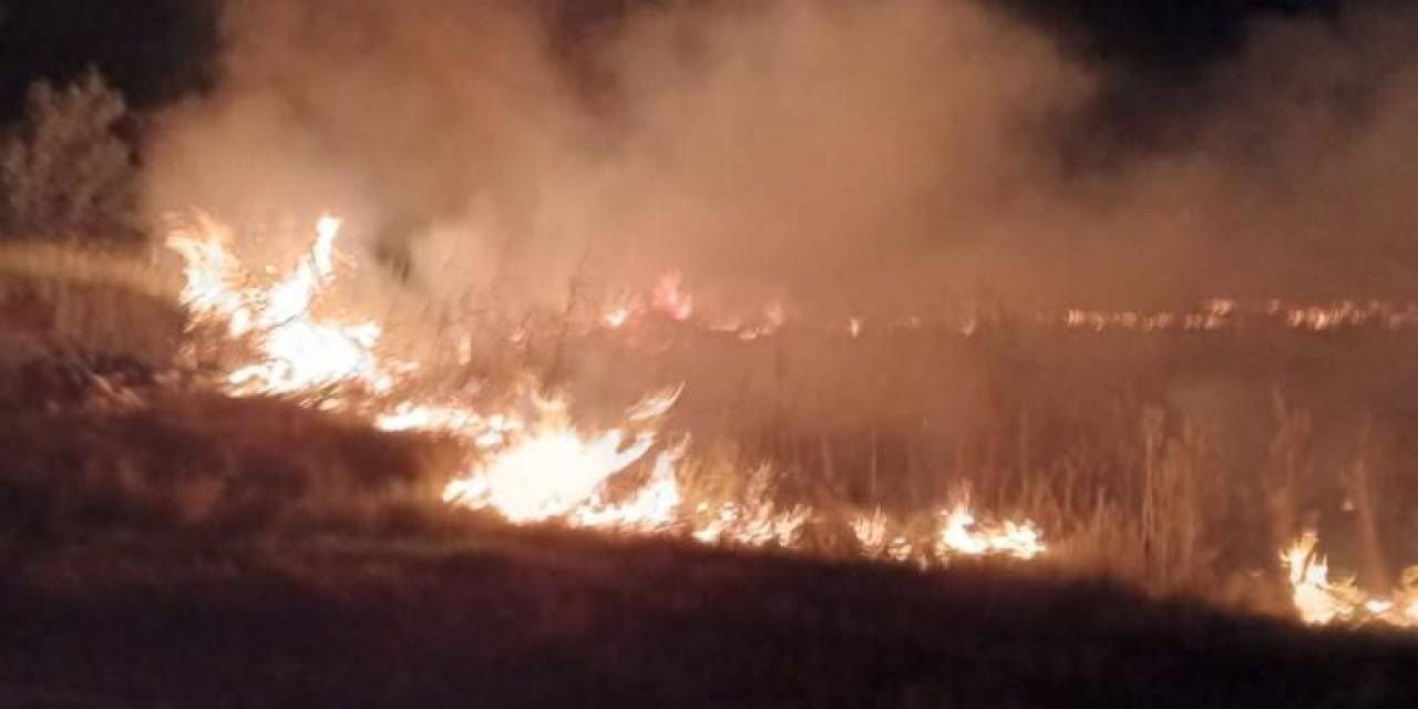 Tarla Yangınına İtfaiye Müdahale Etti