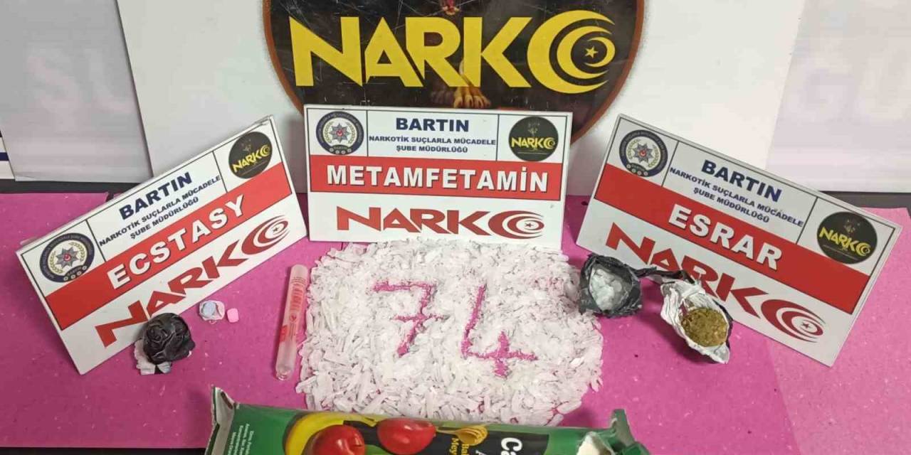 Bartın’da Meyve Suyu Kutusundan Uyuşturucu Madde Çıktı