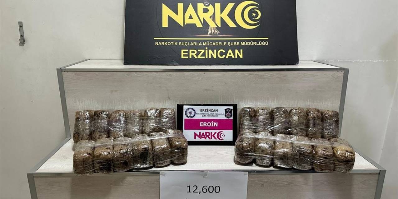 Erzincan’da 12 Kilo 600 Gram Eroin Ele Geçirildi