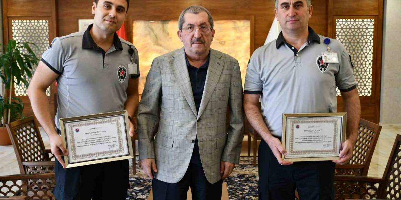 Gaspı Engelleyen Güvenlik Görevlilerine Başarı Belgesi