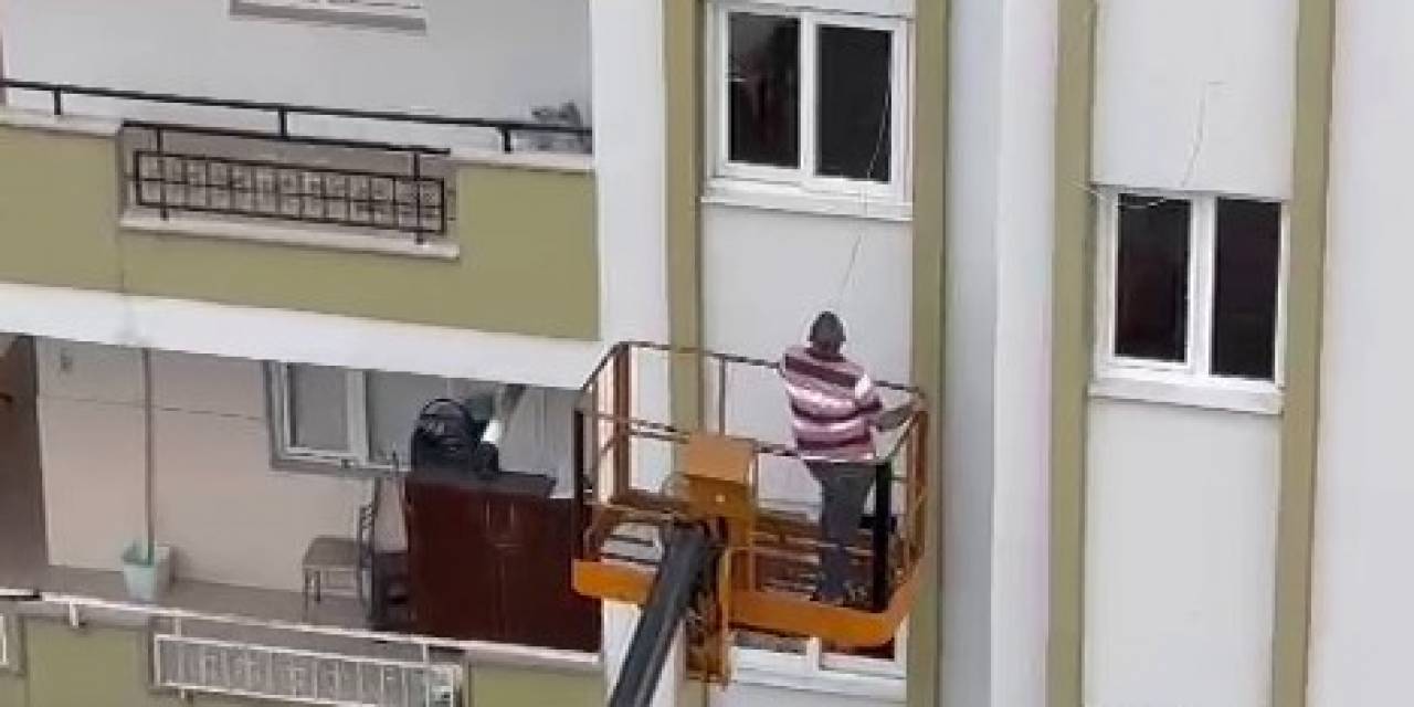 Evden Kaçan Papağanı İçin Vinç Getirtti