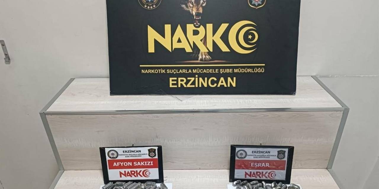 Erzincan’da Midelerinde Esrar Ve Afyon Sakızı Taşıyan 2 Şüpheli Tutuklandı