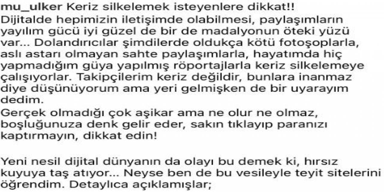 Murat Ülker: “keriz Silkelemek İsteyenlere Dikkat!”