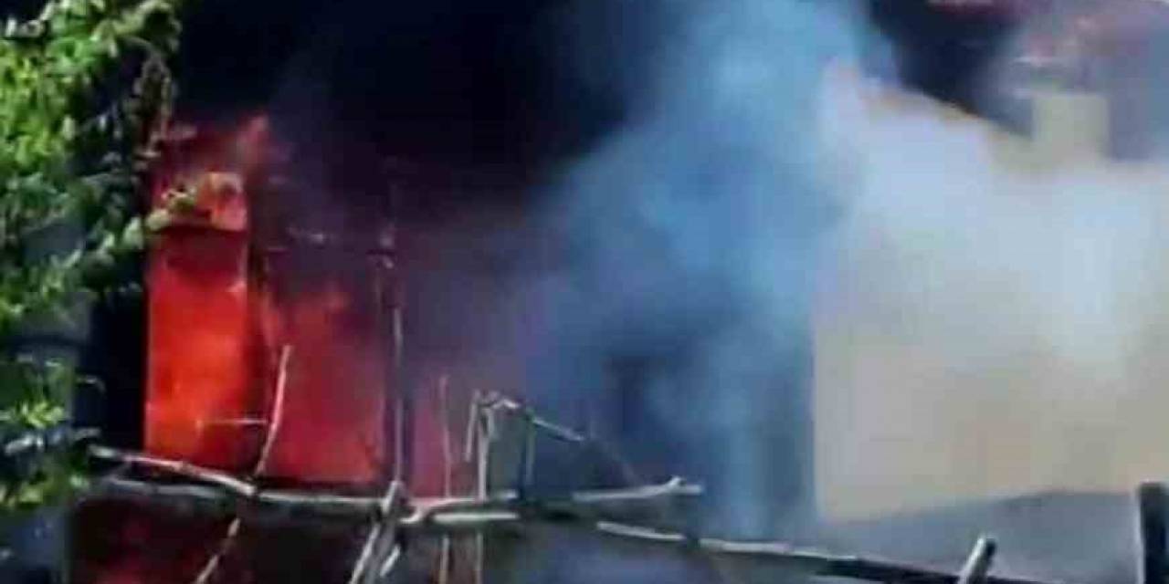 Yayla Evi Alev Alev Yandı, O Anlar Cep Telefonu Kamerasına Yansıdı