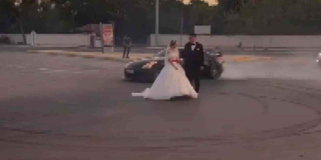 Gelin Ve Damat Etrafında Drift Atan Sürücüye Ceza Yağdı