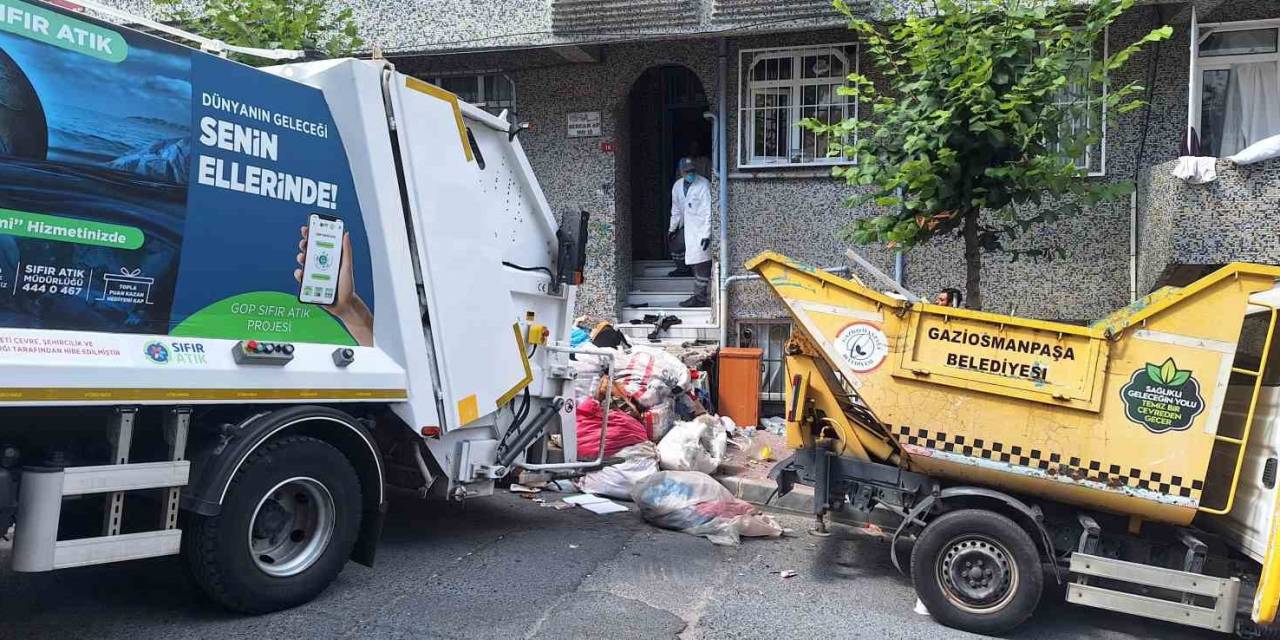 Gaziosmanpaşa’da Şaşkına Çeviren Görüntü: Evden 5 Ton Çöp Çıktı