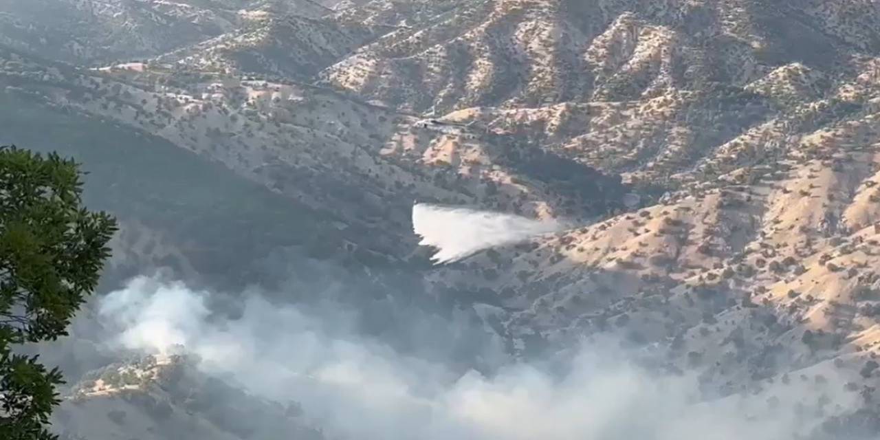 Bingöl’deki Orman Yangınına Havadan Ve Karadan Müdahale Sürüyor