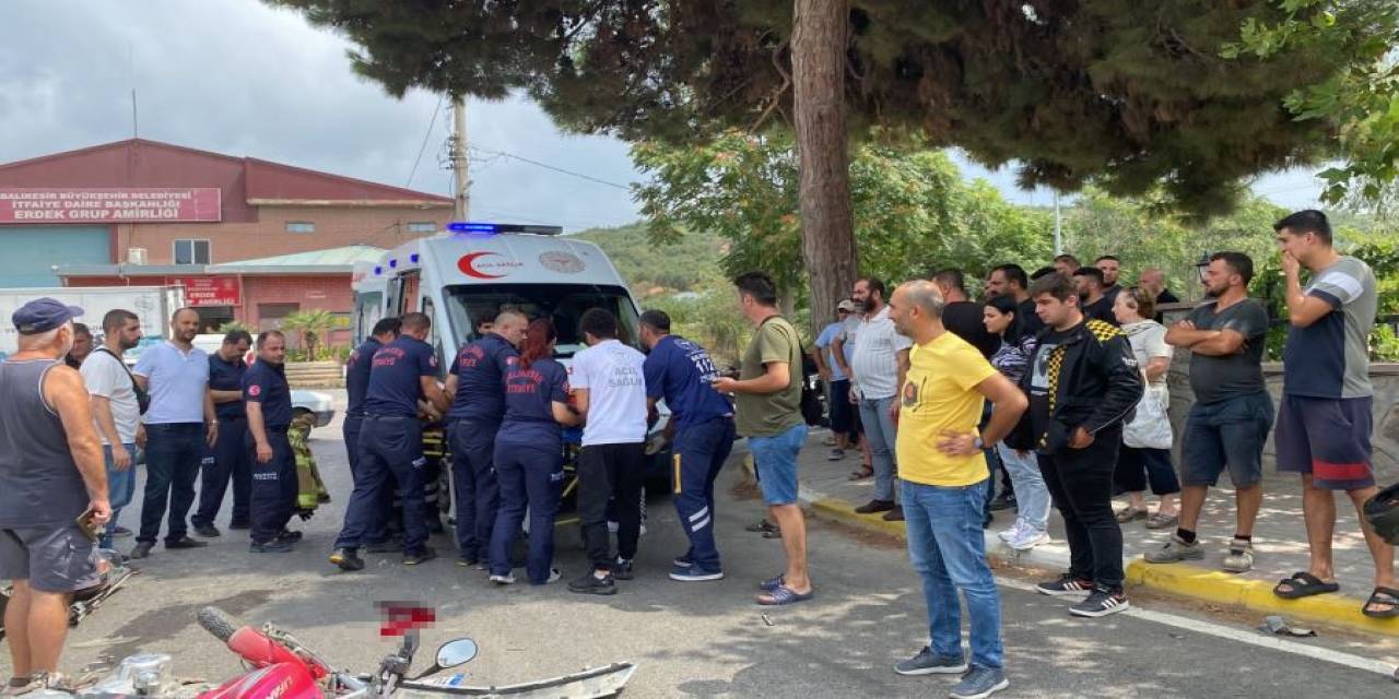 Erdek’te Otomobil İle Motosiklet Çarpıştı: 1 Yaralı