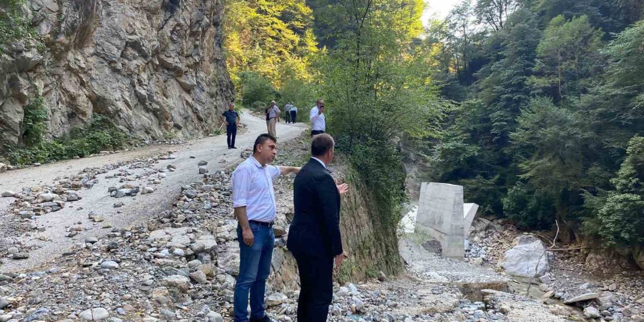 Chp’li Akay, Şeker Kanyonu Yolunda İncelemelerde Bulundu