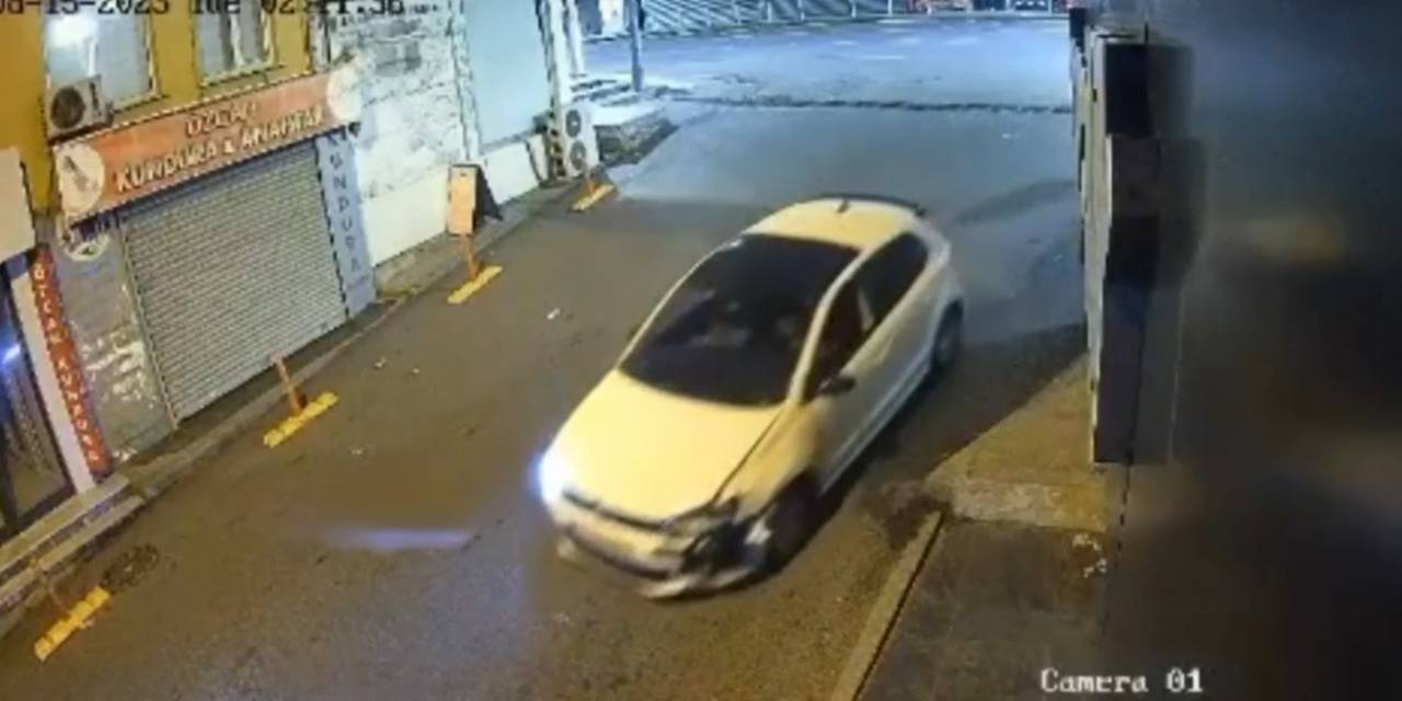 Motosikletle Çarpışan Otomobilin Kaçtığı Kaza Kamerada