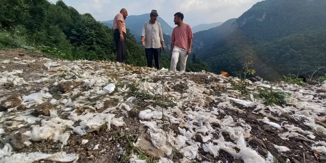 Bir Kamyon Dolusu Tıbbi Atığı Doğaya Attılar