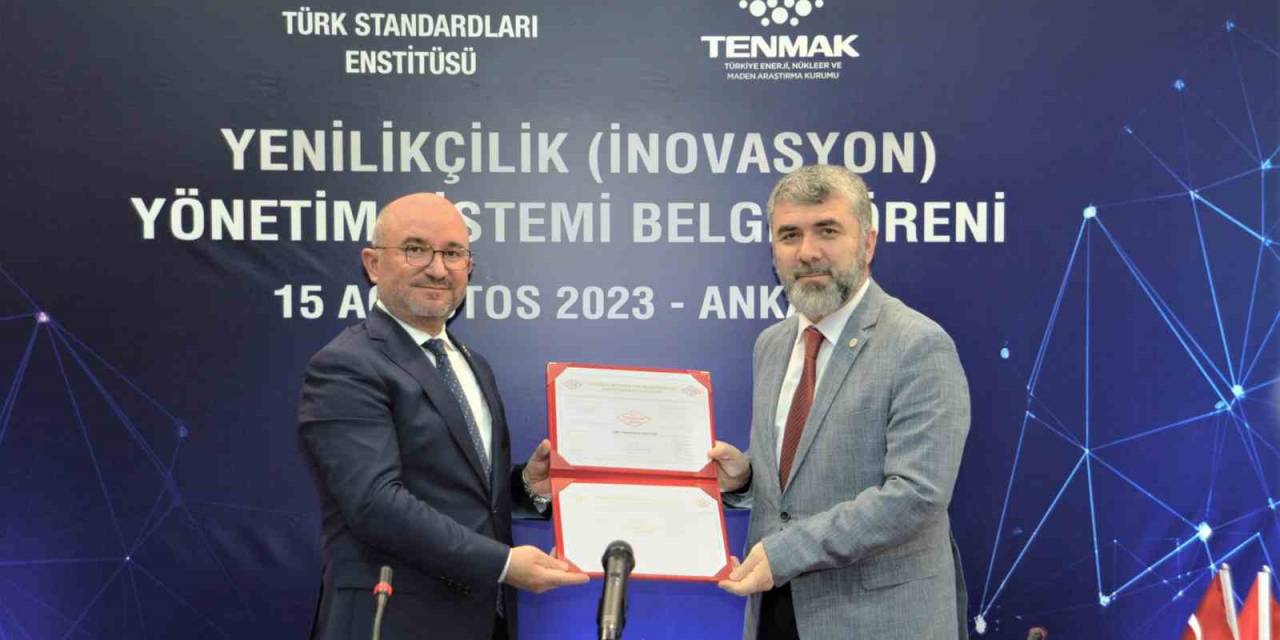 Tse’den Tenmak’a “Yenilikçilik Yönetim Sistemi Belgesi”