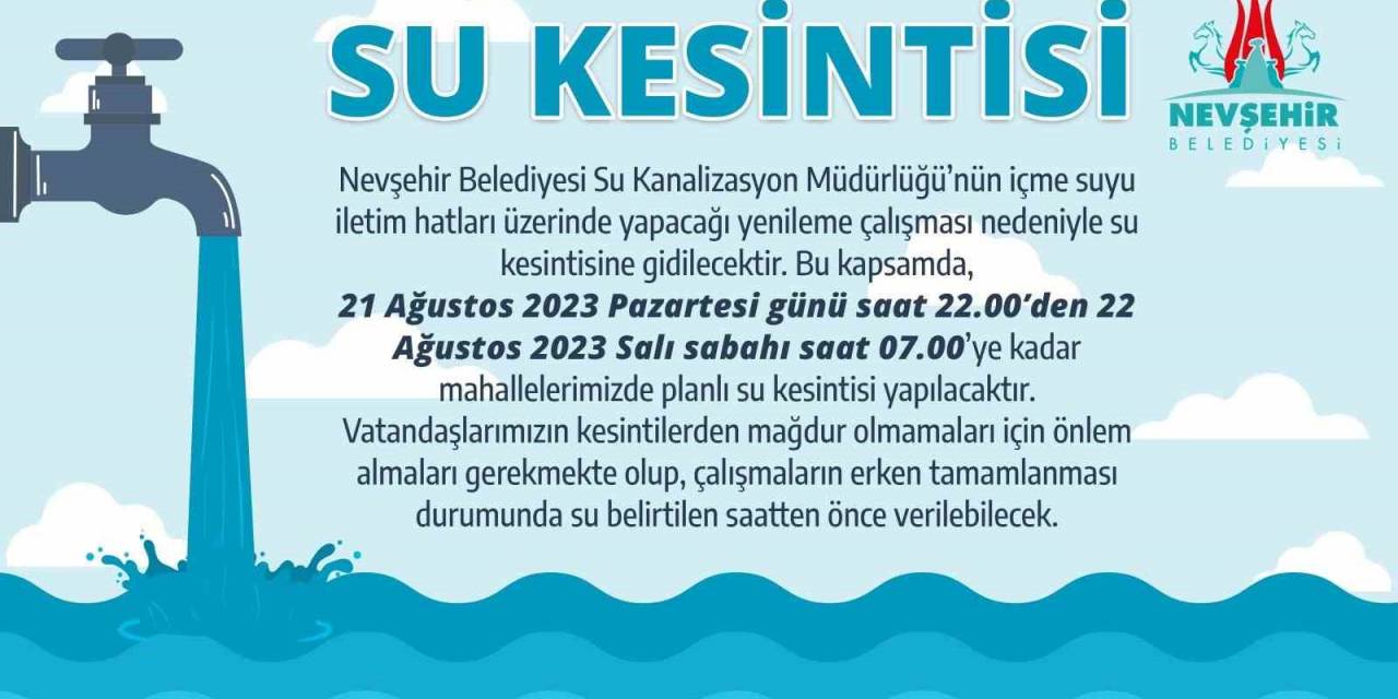 Belediye’den Su Kesinti Uyarısı